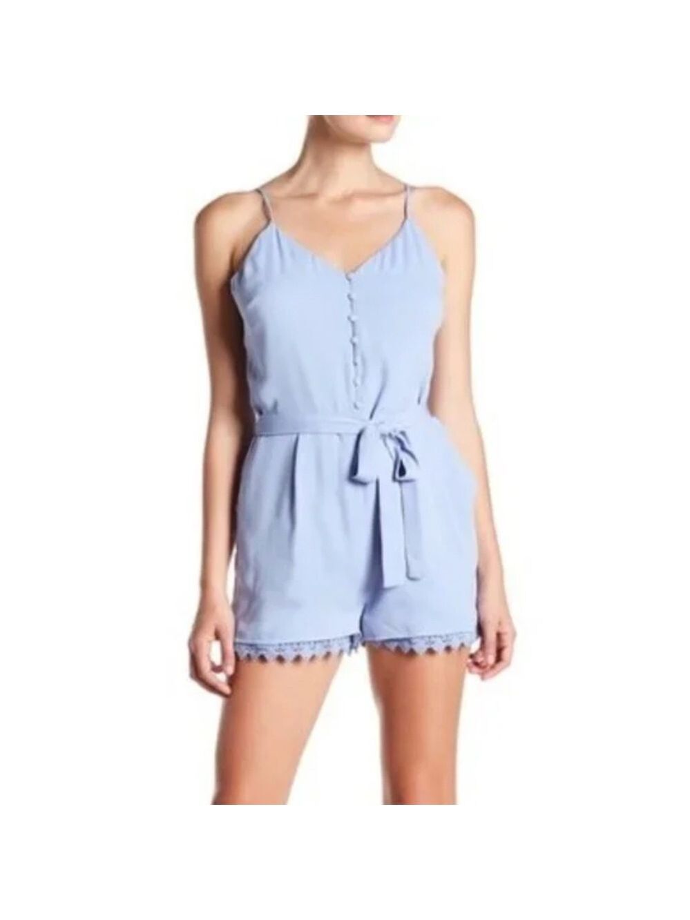 Naked Zebra Lace Trim Romper